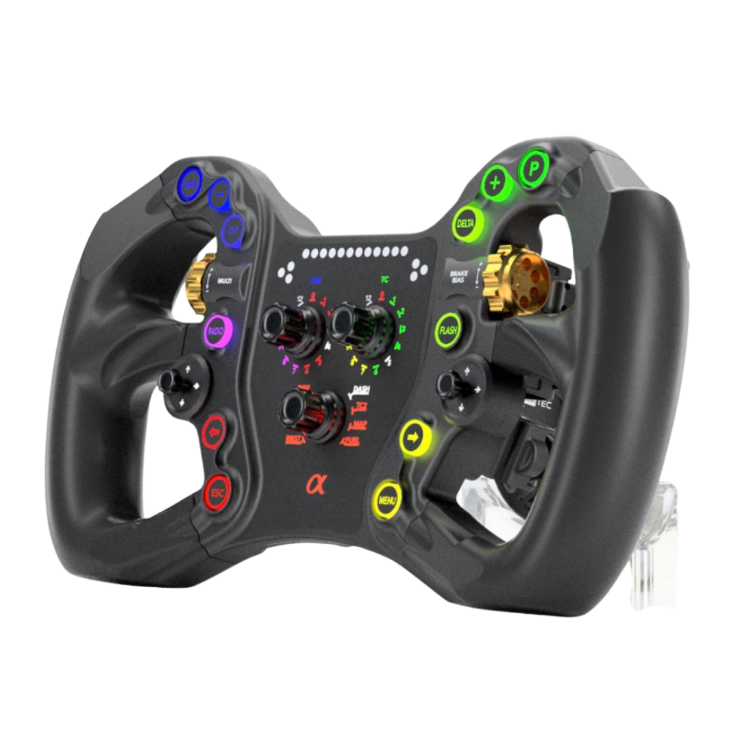 Bavarian SimTec Alpha Advanced premium simracing ratt med RGB belysning
